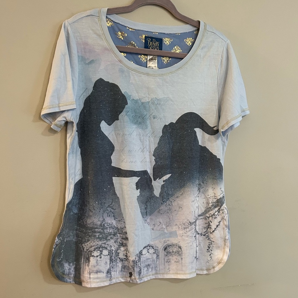 Disney Intimates & Sleepwear Beauty And The Beast Women’s Size Large Pajama Top